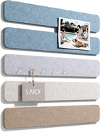 Fluxynara Cork Board Alternative Felt Strip Board 5-Pack 13"x2", Office Pin by FLUXYNARA
