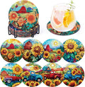 Flowers Diamond Art Painting Coasters Kit by GOHDODD