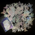 Yoksas 100Pcs Holographic Glitter Butterfly Stickers by YOKSAS