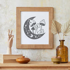 Keluna Mushroom Stencils for Painting, 12 Inch Large Reusable Crescent Moon - Image 6