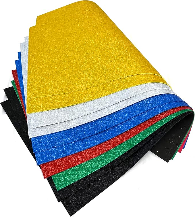 Allgala Jumbo Glitter EVA Foam Sheets 10 Pack 16x24 inch Paper Sheets-Assorted by Allgala