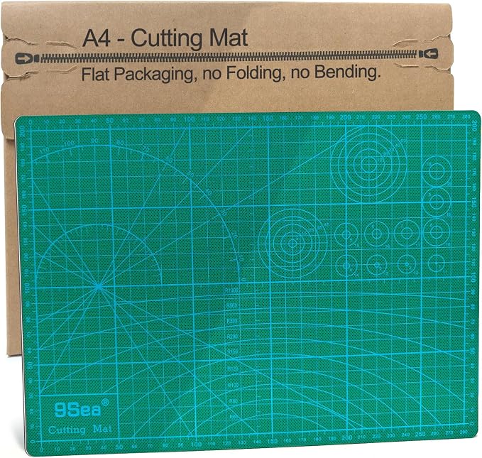 A4 Self Healing Cutting Mat, 12 x 8 in, Anti-Slip Surface, Rotary Cutter Mat by SiiRo