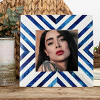 Picture Photo Frame Chevron Herringbone Art Inspired Vintage Table-Top/Wall - Image 3
