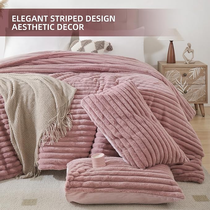 Smoofy Fluffy Queen Comforter Set 3 Pieces - Image 3