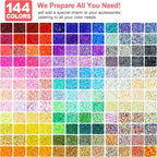 Redtwo 23000Pcs Clay Beads Friendship Bracelet Making Kit, 7 Boxes 144 Colors - Image 2