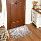 Vintage Floral Faux Cashmere Non-Slip Rug 15.7x23.6 Inches, Soft Washable - Image 6