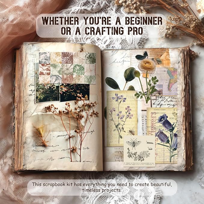 slapaflife 450 PCS Vintage Scrapbook Supplies Junk Journal Supplies, Scrapbook - Image 3
