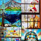 Colorful Stained Glass Scraps, Transparent Glass Mosaic Tiles - Image 6