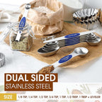 Spring Chef Stainless Steel Magnetic Measuring Spoons Set of 8 - Image 4