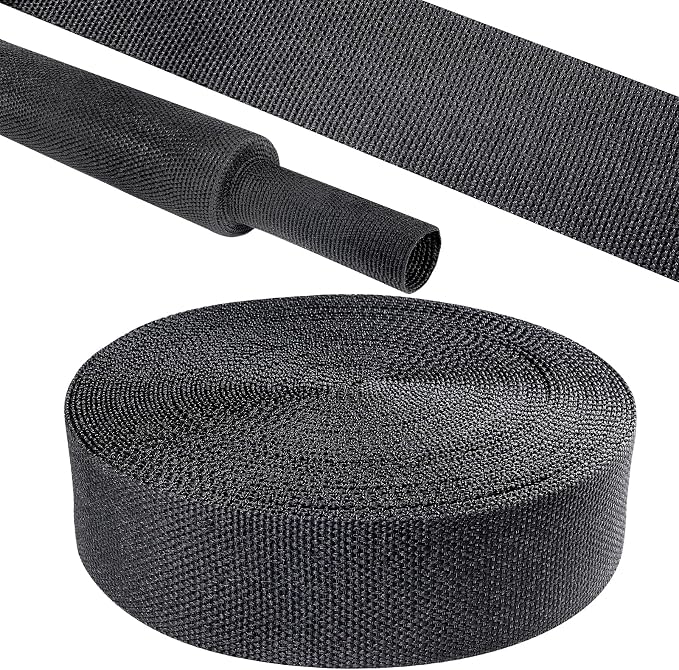 2 in 1 Heat Shrink Braided Sleeving Fabric Tubing-Ideal fit Irregular Shape by Sunnarepoon