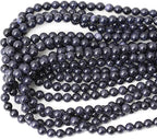 45PCS 8mm Natural Blue Sandstone Gemstone Round Loose Beads Stone Beads - Image 3