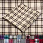 Pico Textiles 10 Yards Bolt Tan and Brown Tartan Plaid Flannel Fabric by PicoTextiles