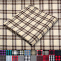 Pico Textiles 6 Yards Bolt Tan and Brown Tartan Plaid Flannel Fabric by PicoTextiles