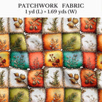 Autumn Forest Patchwork Cotton Fabric Panel – 61 × 36.6 Inches, 100% Cotton 140 - Image 2