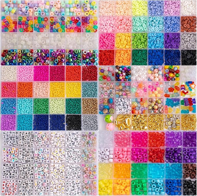 HardyGuo 6 box pony beads kit kandi 6x9mm Kandi Beads by Unknown