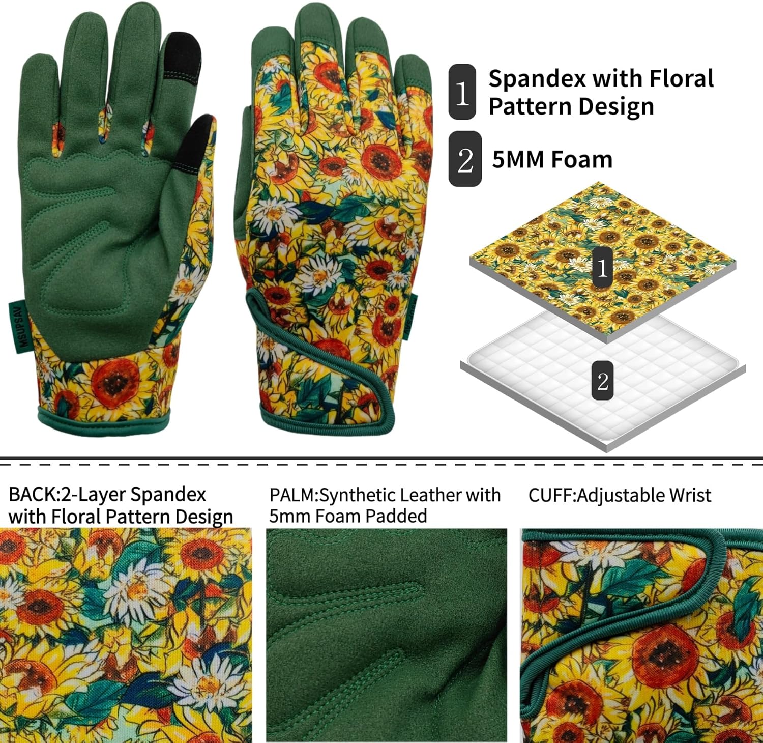 Thorn Proof&Puncture Resistant Gardening Gloves with Grip,Garden Gloves for Women, Leather Work Gloves,Gifts