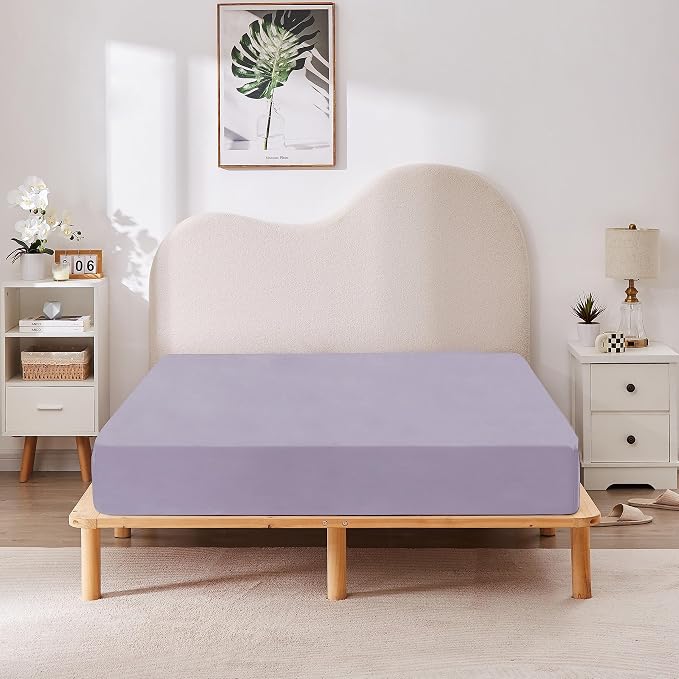 HBHLFZ King Fitted Sheet Only, Soft Breathable Bottom Sheet - Image 6
