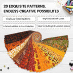 Craftido-20 Options-100% Cotton Jelly Roll Fabric Precut Strips - Image 3