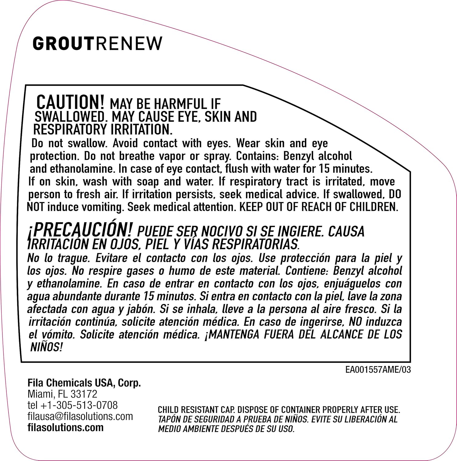 FILA Filagrout Net 24 OZ, Grout Cleaner for Tile Floors, Ceramic Tile and Porcelain Tile, Non-acid and Biodegradable