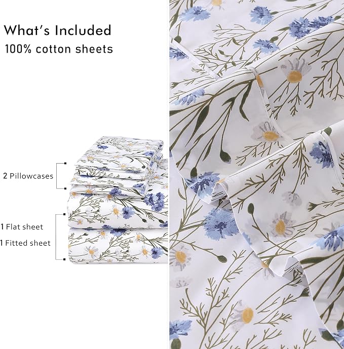 RUVANTI 100% Cotton Sheets – King Size Percale Bedding, Cooling & Breathable - Image 9
