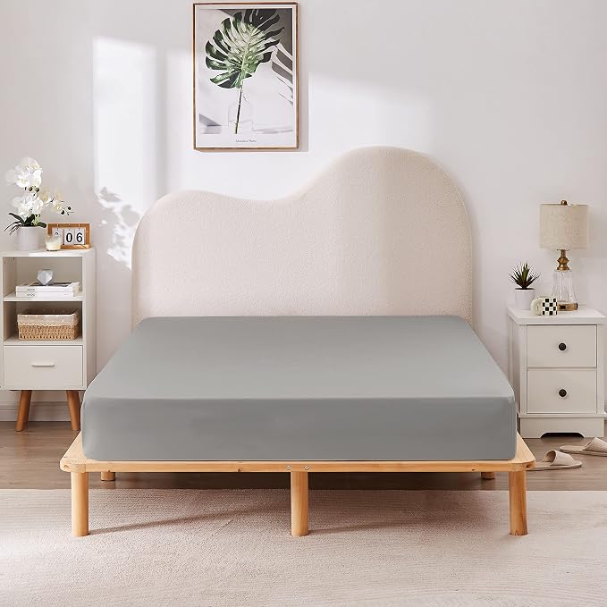 HBHLFZ Full Fitted Sheet Only, Soft Breathable Bottom Sheet - Image 6