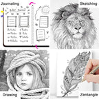 Muchcute Micro Fineliner Drawing Art Pens: 16 Black Fine Line Waterproof Ink - Image 6