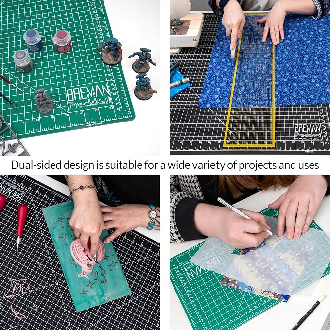 Breman Precision 18x24 Inch Self Healing Cutting Mat – 2-Sided 5-Ply PVC - Image 4