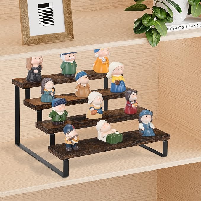 YINMIT Wooden Display Riser Stand, Tiered Perfume and Cologne Organizer Stand - Image 3