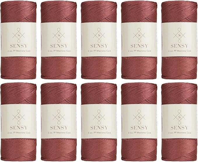 10 Skeins of Sensy Premium 2mm 251 Yards Polyester Rope 100% Polypropylene Cord by SSENSY