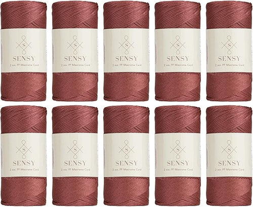 10 Skeins of Sensy Premium 2mm 251 Yards Polyester Rope 100% Polypropylene Cord by SSENSY