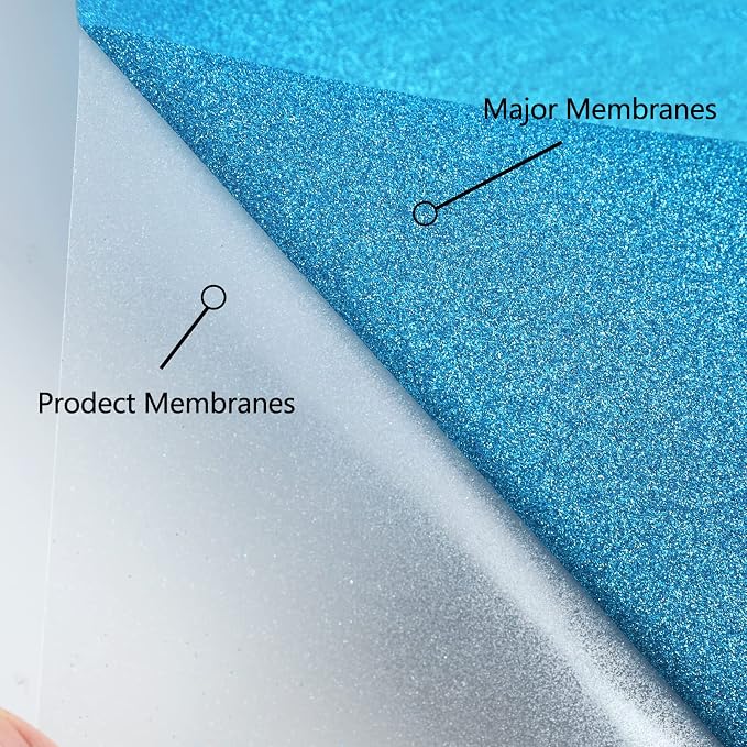 TUMIYA Glitter Sky Blue HTV Vinyl - Image 2