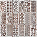 Damask Stencils for Crafts Reusable Texture Stencils Mixed Media Stencil by zosylley