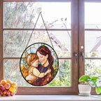 LOVELYPOD Custom Mom Faux Stained Glass Sun Catcher, Personalized Family - Image 5