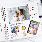 Bstorify Square Scrapbook Photo Albums 60 Pages White Thick Paper, Metal Corners - Image 5