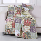 Greenland Home Blooming Prairie Quilted Patchwork Throw - Image 2