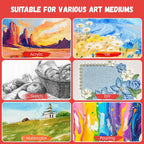 Simetufy 40 Pack Canvas Boards for Painting 8x10in Cotton Canvas Panels | for - Image 6