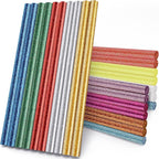 Glitter Hot Glue Sticks Full Size, Manarty 8" Long x 0.43" Dia Color Hot Melt by Manarty