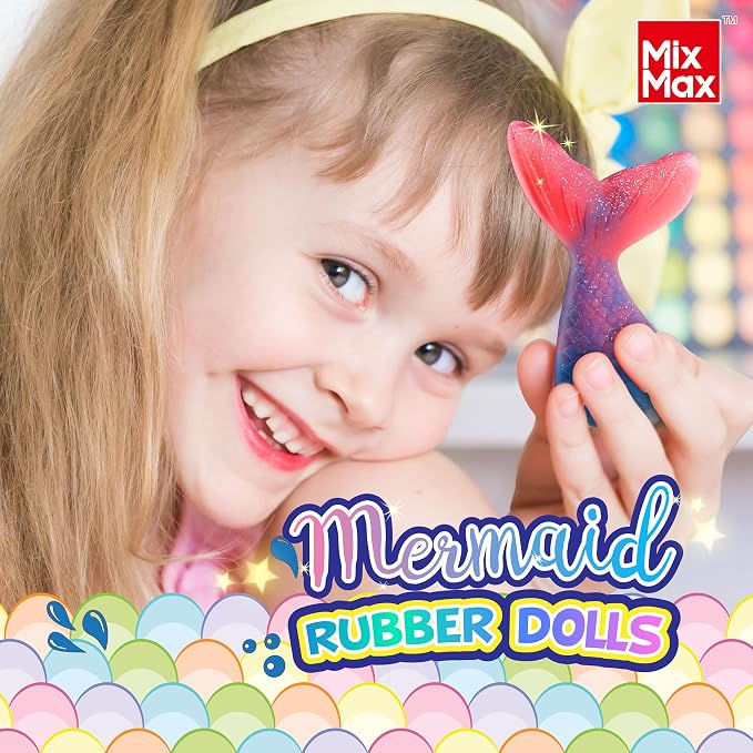 MixMax Make Your Own Squishies Toys, 6 Packs Rubber Dolls Making Kit - Image 7