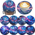 ijbnhd 8 PCS Aurora Diamond Art Coasters Diamond Painting Coasters | Diamond by ijbnhd