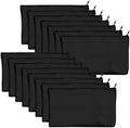 15 Pack Blank Cotton Canvas DIY Craft Zipper Bags Pouches Pencil Case by VANTASII