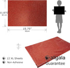Allgala X-Large Glitter EVA Foam Sheets 12 Pack 12x16 inch Paper Sheets- Red - Image 2