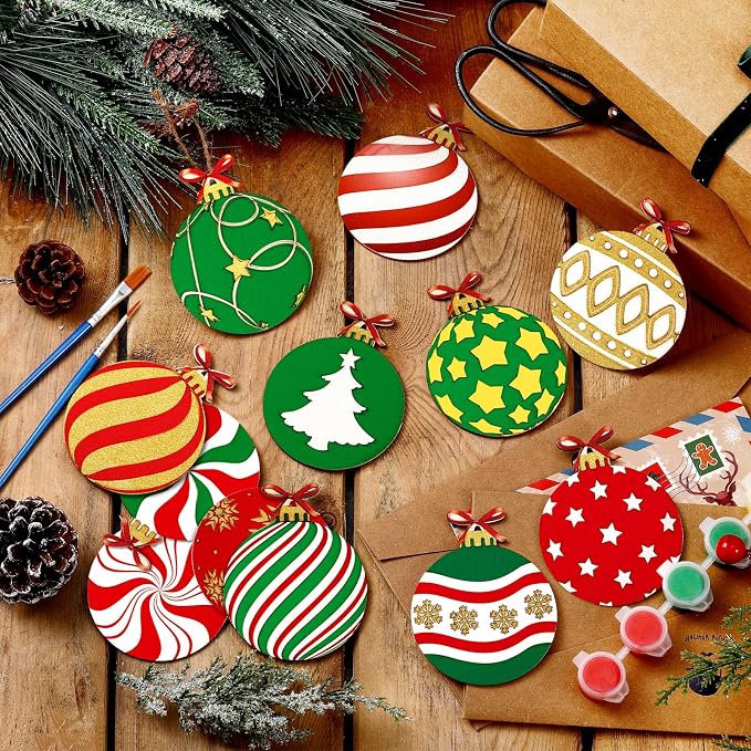 Cinnvoice 60 Pcs Wood Christmas Crafts - Image 2