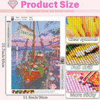 WUDWL Diamond Art Kits for Adults Beginner, DIY Seaside Scenery Painting - Image 4