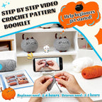 Joyclub Crochet Kit for Beginners 4 PCS Cat Family Learn to Crochet Kit - Image 4