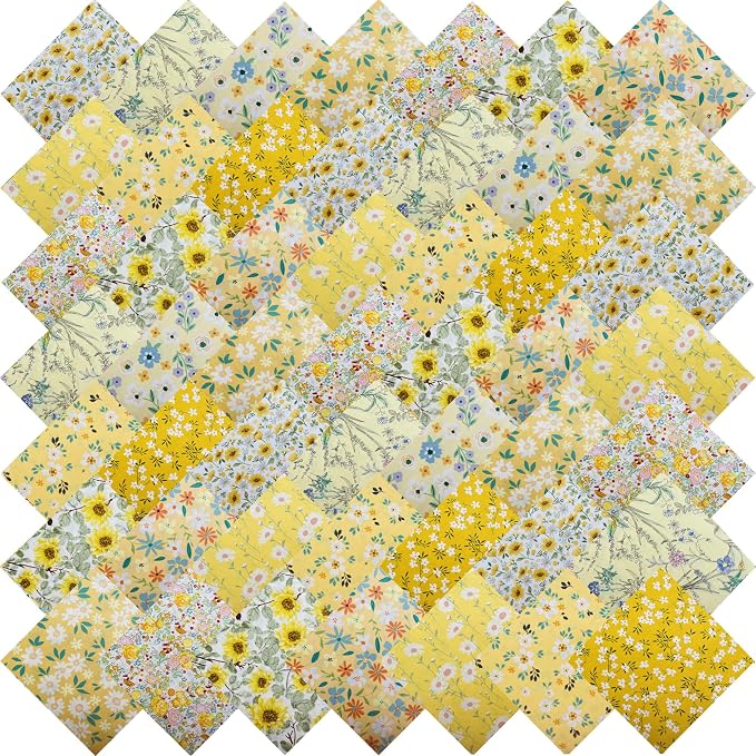 HANPATQUI 50PCS 10 x 10 inch 100% Cotton Fat Quarters Fabric - Image 2