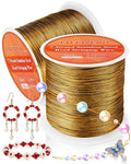 FIVEIZERO 656FT 0.38mm Gold 7 Strand Stainless Steel Beading Wire, 2 Rolls by FIVEIZERO