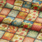 Sunny Garden Patchwork Cotton Fabric Panel 61 x 36.6 Inches, Floral Rustic - Image 7