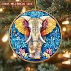 Elephant Christmas Acrylic Ornament, Elephant Christmas Ornaments, Gift - Image 3