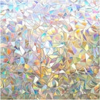 rabbitgoo Window Privacy Film Rainbow Film Decorative Window Sticker, 3D Static by rabbitgoo