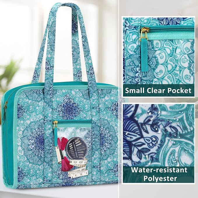 FINPAC Sewing and Craft Supplies Storage Tote, Large Capacity Travel Packing - Image 5